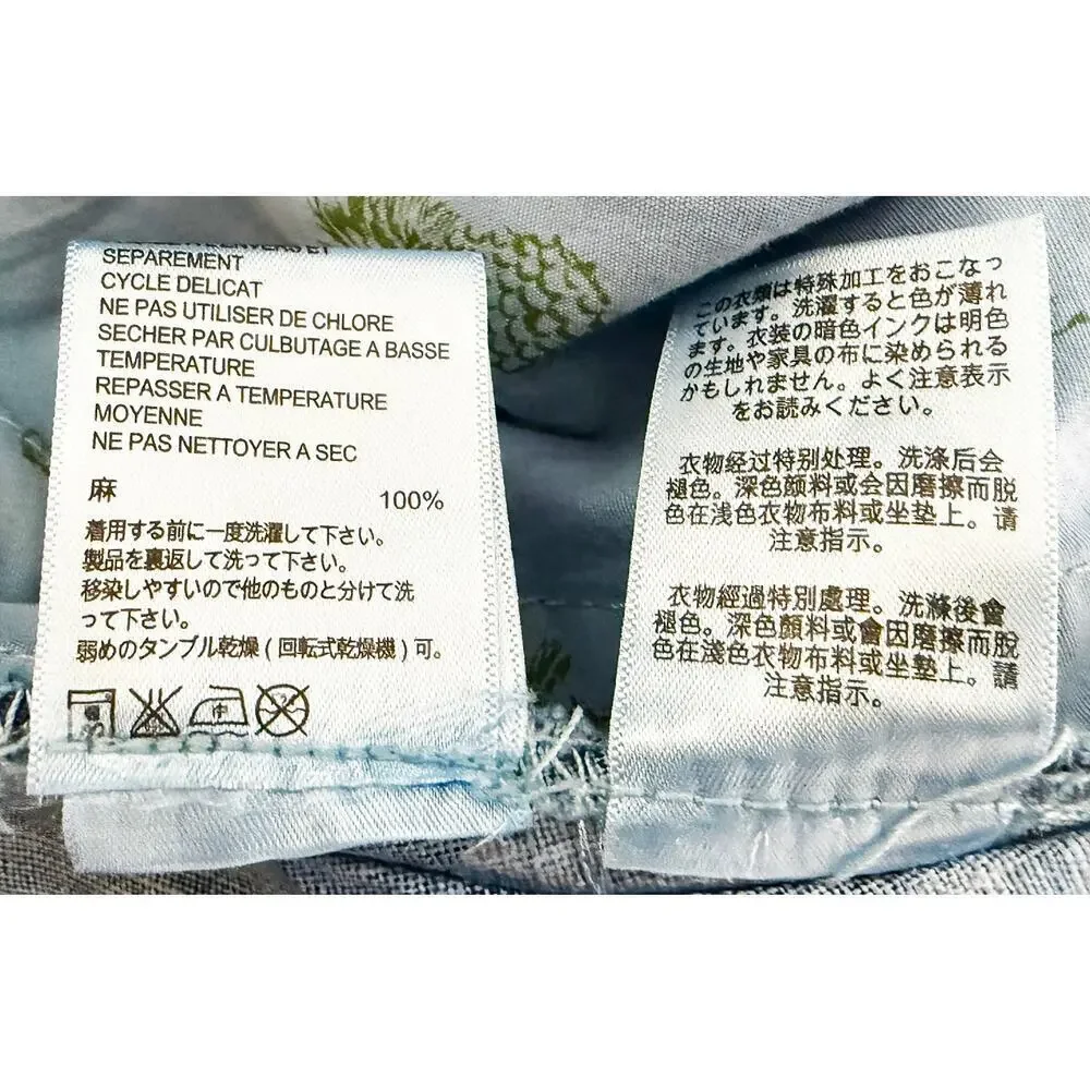 Tommy Bahama Relax Mens Linen Denim Like Cargo Shorts Pockets Lightweight Summer